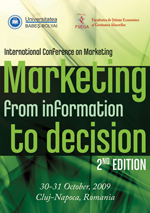 The Proceedings of the International Conference Marketing â€“ from Information to Decision